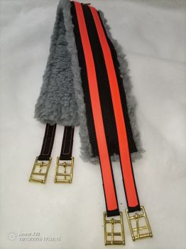 Sattelgurt Endurance Englisch "lang" by Distanzreiter.de - Beta Orange 130cm