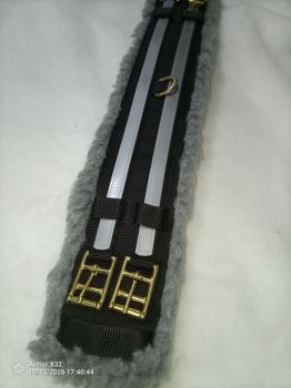 Sattelgurt Endurance Englisch "kurz" by Distanzreiter.de - Biothane Silber 60cm