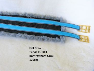 Sattelgurt Endurance Englisch "lang" by Distanzreiter.de - Türkis 120cm