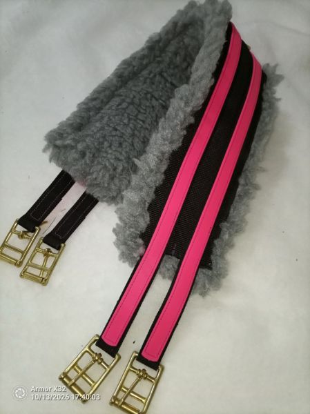 Sattelgurt Endurance Englisch "lang" by Distanzreiter.de - Beta Pink 105cm